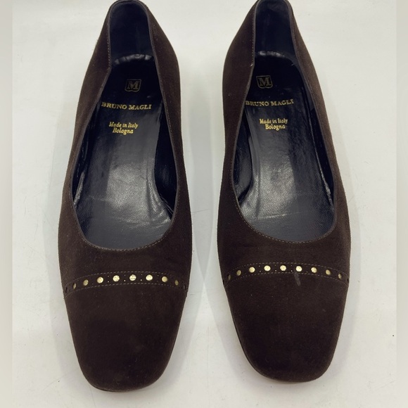 Bruno Magli Brown Suede Pumps size 6.5 - Picture 9 of 11